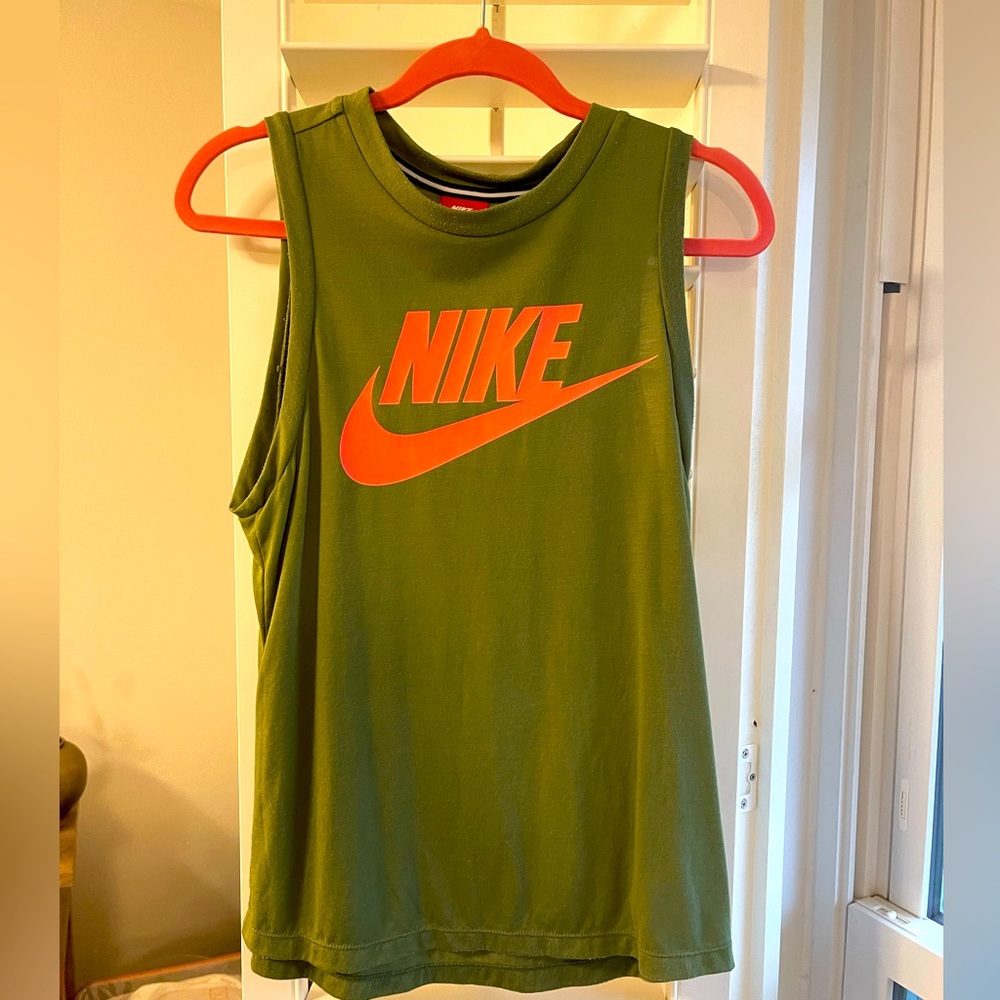 Hunter green cotton Nike tank
